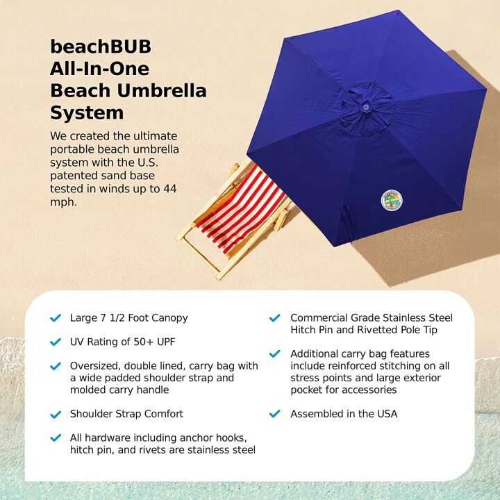 BEACHBUB Beach Umbrella System with UV Protection