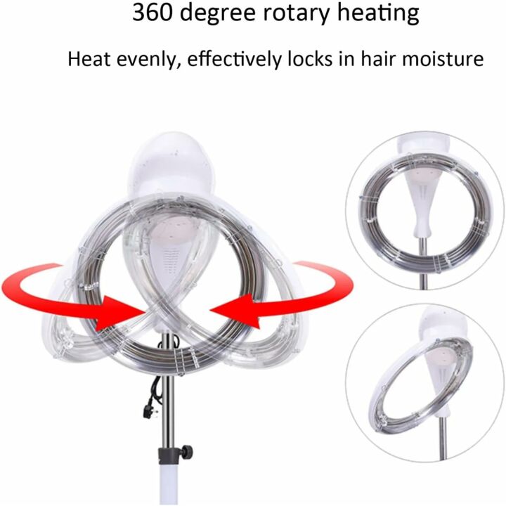 Salon Quality Orbiting Hair Dryer with Wall Mount