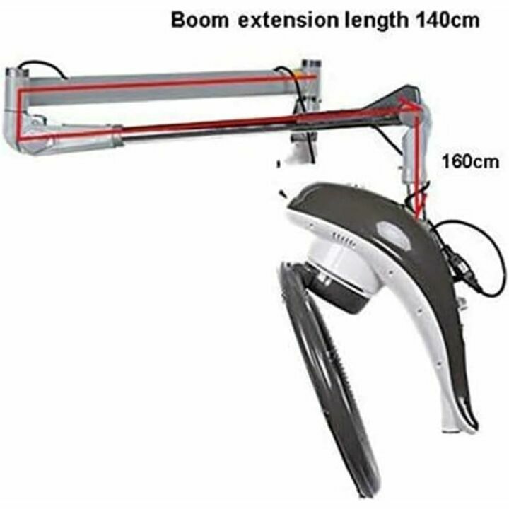 Salon Quality Orbiting Hair Dryer with Wall Mount