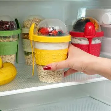 Crystalia Overnight Oats Containers - Durable & Leak-Proof