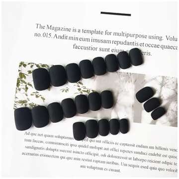 Press on Nails Stick on Nails Full Cover Glue on Nails False Nails with Designs Acrylic Nails for Women Girls (AA)