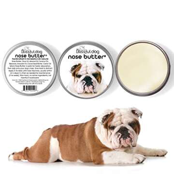 The Blissful Dog Bulldog Nose Butter, Versatile Dog Nose Balm to Reduce Dryness, Handcrafted Moistur...
