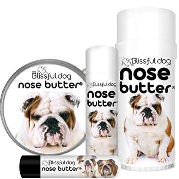 The Blissful Dog Bulldog Nose Butter, Versatile Dog Nose Balm to Reduce Dryness, Handcrafted Moisturizer, Easy-to-Apply, 1 oz.