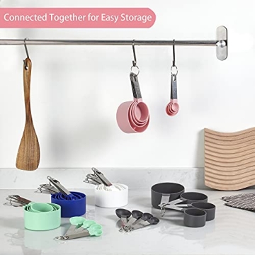 Kitchen Pink Measuring Cups and Spoons Set 10 Pieces