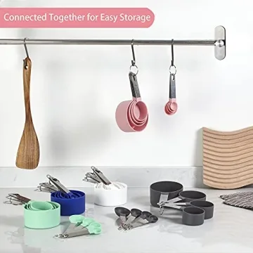 Kitchen Pink Measuring Cups and Spoons Set 10 Pieces