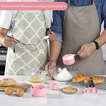 Kitchen Pink Measuring Cups and Spoons Set 10 Pieces