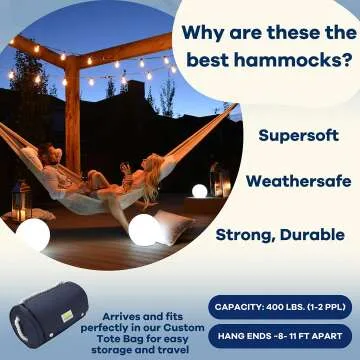 Double Handwoven Cotton Rope Hammock by Yellow Leaf