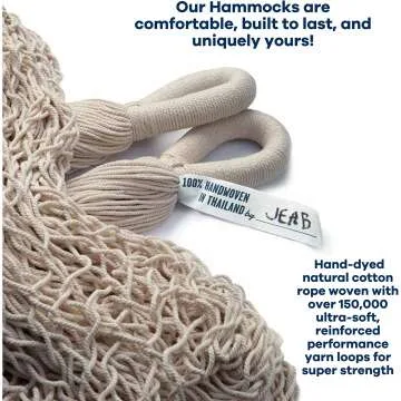 Double Handwoven Cotton Rope Hammock by Yellow Leaf