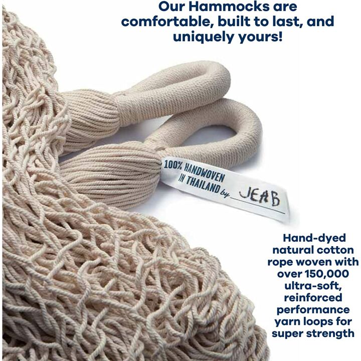 Double Handwoven Cotton Rope Hammock by Yellow Leaf