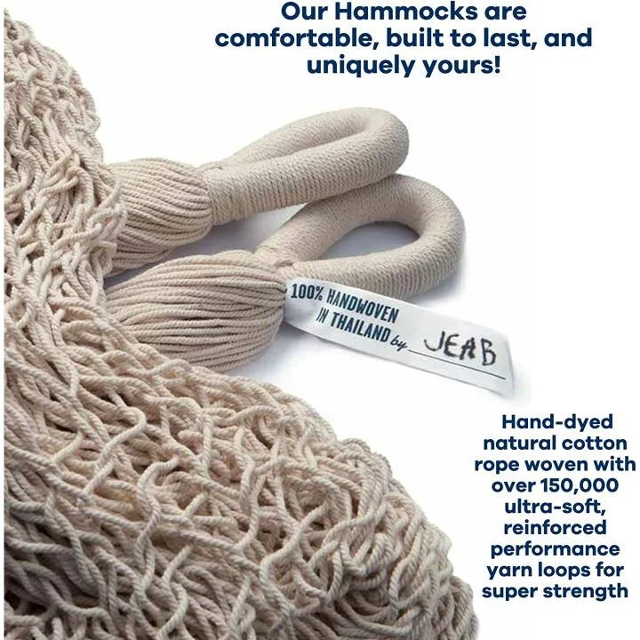 Double Handwoven Cotton Rope Hammock by Yellow Leaf