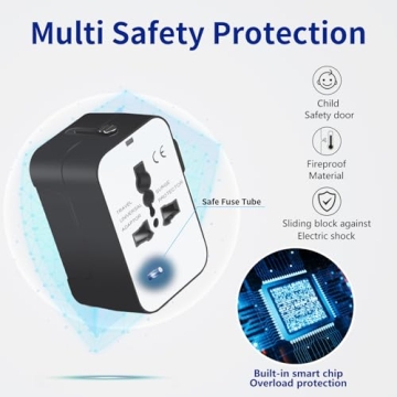 Multi-National Travel Adapter with Dual USB Ports