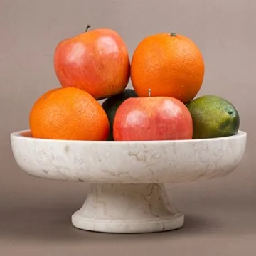 Elegant Natural Marble Fruit Bowl for Stylish Entertaining