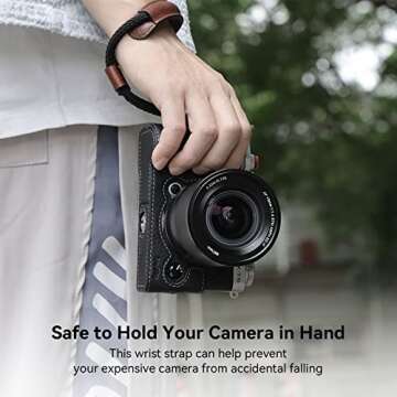 SMALLRIG Vintage Leather Camera Hand Strap for Secure Use