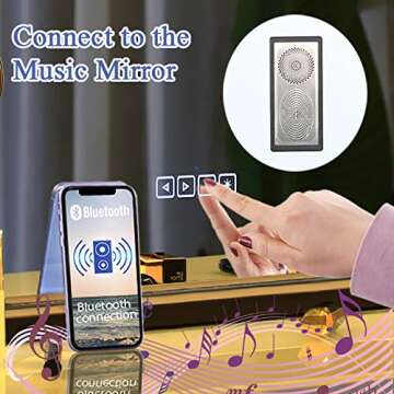 COOLJEEN 31.5x23.6 Large Hollywood Beauty Makeup Mirror with Bluetooth 18 LED Bulbs Large Lighting C...