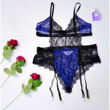 AIBINGGE Plus Size Leopard Mesh Lace Bodysuit for Women