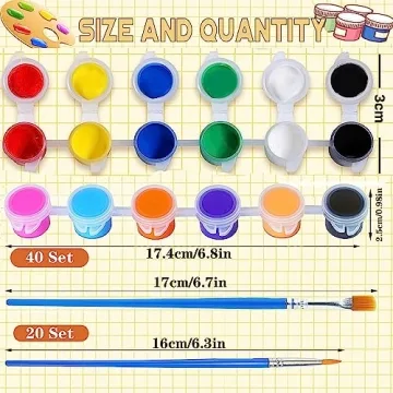 280 Pcs Washable Acrylic Paint Set for Kids and Adults