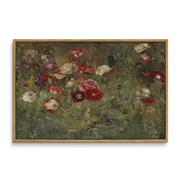 InSimSea Vintage Floral Canvas Wall Art - Rustic Home Decor 16"x24"