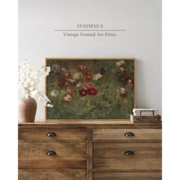 Rustic Vintage Floral Canvas Art 16"x24"