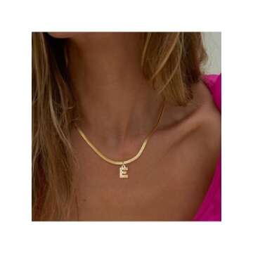 Stylish Gold Initial Necklace for Women - Trendy Gift Idea