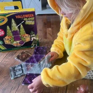 CreateOn Crayola Halloween Glow Doodle Tiles Set for Kids