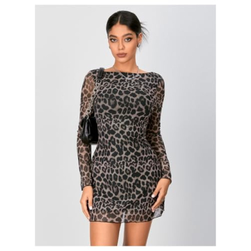 WDIRARA Women's Y2K Leopard Print Dress for All Occasions