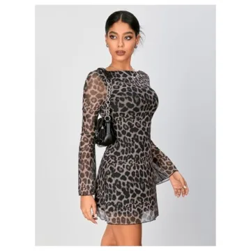 WDIRARA Women's Y2K Leopard Print Dress for All Occasions