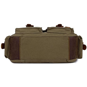 Sechunk Vintage Military Canvas Messenger Bag for Laptops
