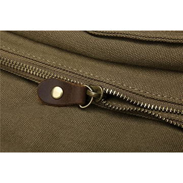 Sechunk Vintage Military Canvas Messenger Bag for Laptops