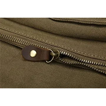 Sechunk Vintage Military Canvas Messenger Bag for Laptops