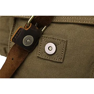 Sechunk Vintage Military Canvas Messenger Bag for Laptops