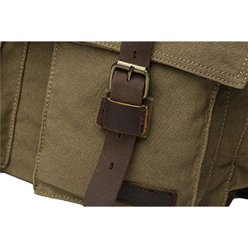 Sechunk Vintage Military Canvas Messenger Bag for Laptops