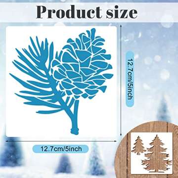 20 Pieces Pine Tree Stencil Template for Painting - Perfect for Winter DIY Projects