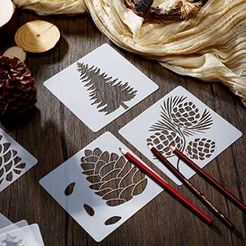 20 Pine Tree Stencil Templates for Holiday DIY Crafts