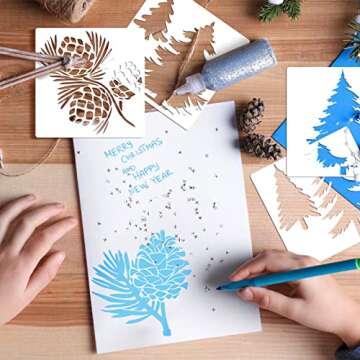 20 Pine Tree Stencil Templates for Holiday DIY Crafts