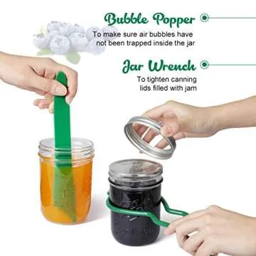 AIEVE Canning Supplies Canning Kit Include Canning Funnel, Jar Lifter, Jar Wrench, Lid Lifter, Canning Tongs, Bubble Popper/Bubble Measurer/Bubble Remover Tool for Canning Jars Mason Jars Canning Pot