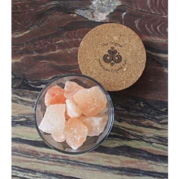 Original Himalayan Crystal Salt Stones in Sole Jar