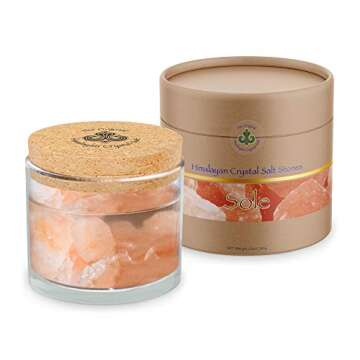 Original Himalayan Crystal Salt Stones in Sole Jar
