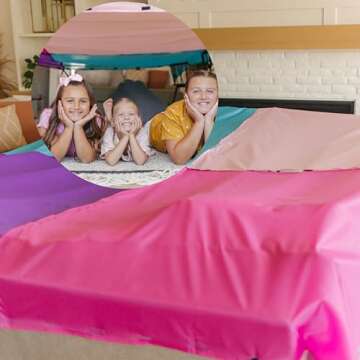 Tote a Fort Princess Blanket Fort Building Kit for Kids, 3 Blanket TOTEAFORT Toy, Make a Portable Pl...