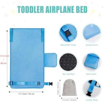 UNTREE Toddler Airplane Bed - Portable Kids Travel Essentials