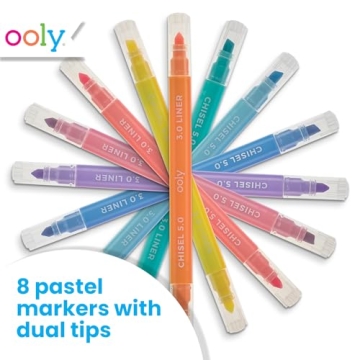 Set of 8 Ooly Pastel Dual Tip Markers for All Ages
