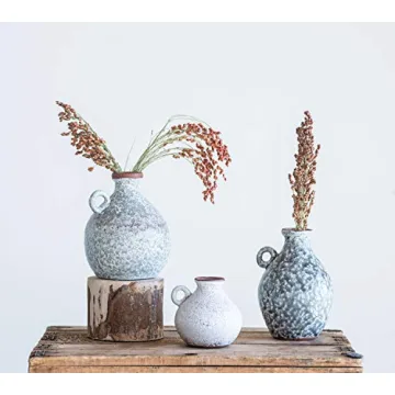 Creative Co-Op Terracotta Vases Set of 3 for Home Decor