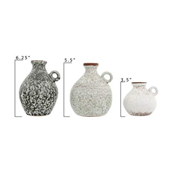 Creative Co-Op Terracotta Vases Set of 3 for Home Decor
