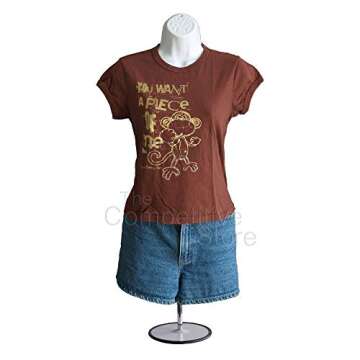 The Competitive Store Female Dress with Metal Base Body Mannequin Form HIPS Long, Small/Medium, White