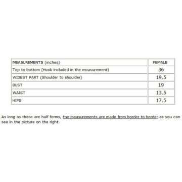 The Competitive Store Female Dress with Metal Base Body Mannequin Form HIPS Long, Small/Medium, White