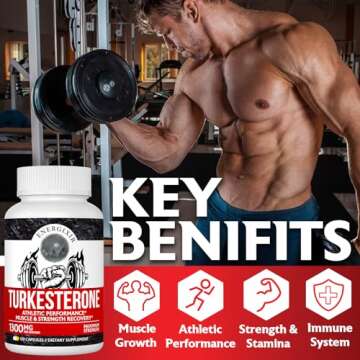 78,000mg Testosterone Booster for Men, Max Purity 95% Testosterone Supplement for Men, Mens Testosterone Booster for More Energy, Strength, Stamina, Endurance, Muscle Growth & Recovery, 60 Days Supply