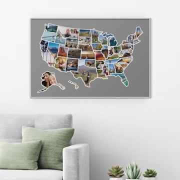 USA Photo Map for Custom Travel Memories and Decor