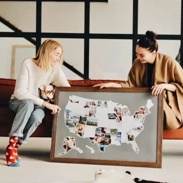 USA Photo Map for Custom Travel Memories and Decor