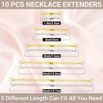 OHINGLT Magnetic Necklace Extenders for Effortless Styling
