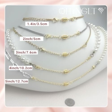 OHINGLT Magnetic Necklace Extenders for Effortless Styling