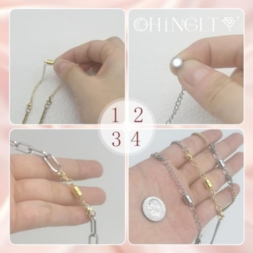 OHINGLT Magnetic Necklace Extenders for Effortless Styling